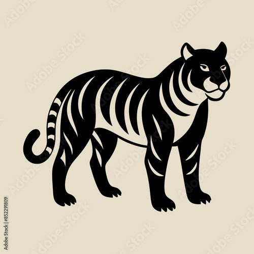 Vector illustration of a tiger