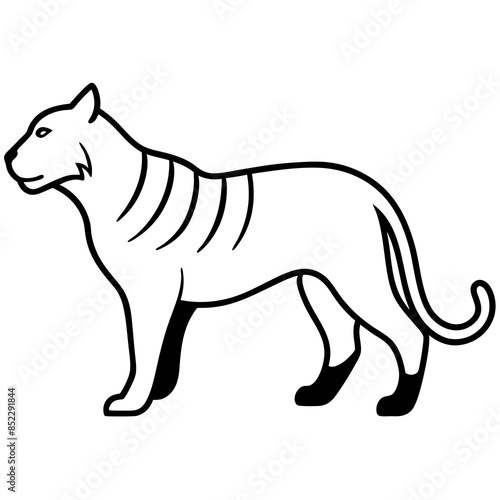 Vector illustration of a tiger