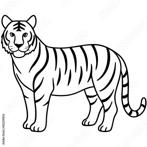 Vector illustration of a tiger