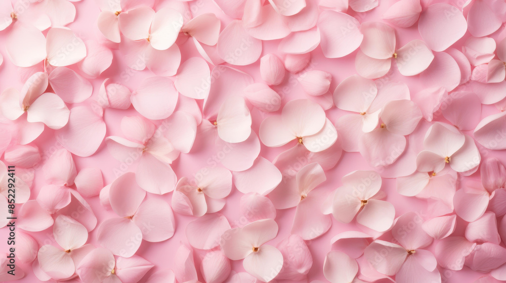 Obraz premium Delicate soft pink flower petals isolated on a clean background, creating an elegant and tranquil aesthetic.