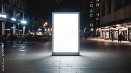 Wallpaper Mural Showcase advertising offers with a blank clean screen or signboard mockup in public areas for effective promotions. Torontodigital.ca