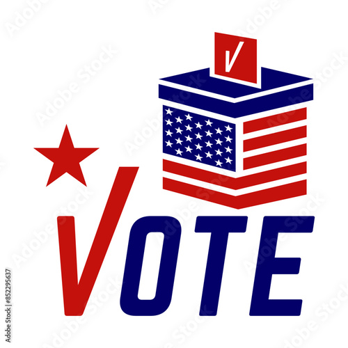 USA Presidential Election vote clipart template vector design. © Guavanaboy