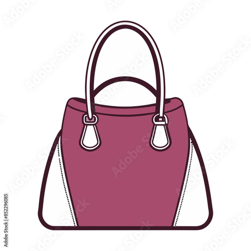 Handbag line art silhouette design, beg desig, line art design 