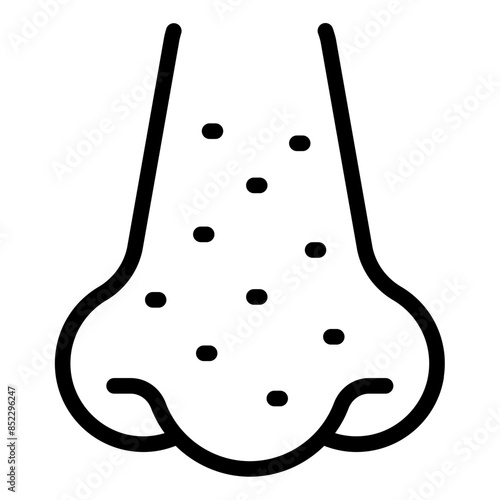 Blackhead comedo nose icon