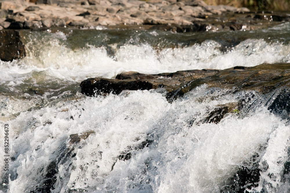 Obraz premium Closeup of The Haruru Falls