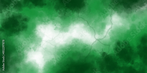 Abstract white and Green Grunge background. Light green spotted watercolor sky design. Abstract Smoke and Fog background.  Green smoke on a white background. steam vapors overlay. Vector illustration.