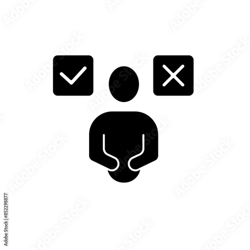 decide concept line icon. Simple element illustration. decide concept outline symbol design.