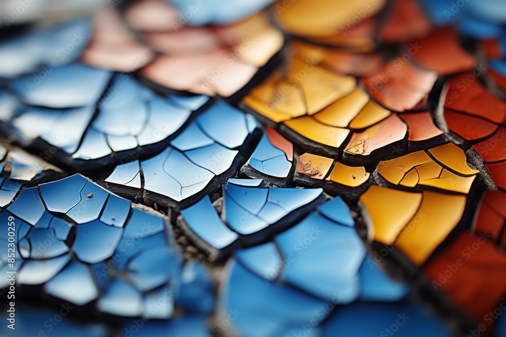 a close up view of a broken glass with many different colors a close up view of a broken glass with many different colors