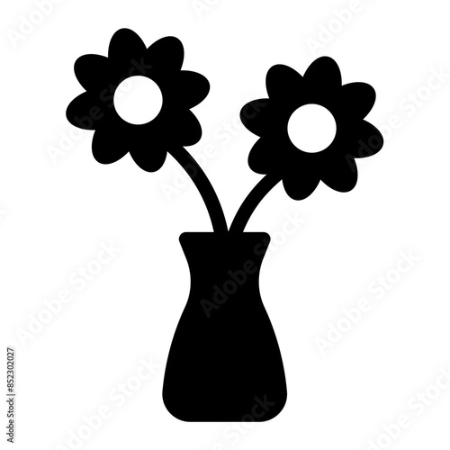 Vase of flower icon