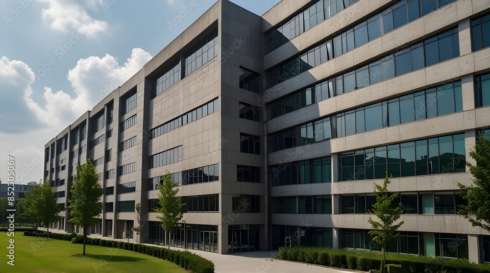 Industrial zone and technology park large modern office.generative.ai Industrial zone and technology park large modern office.generative.ai