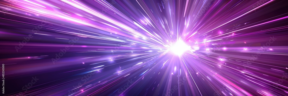 Abstract Purple Light Rays with a Glowing Center Abstract Purple Light Rays with a Glowing Center