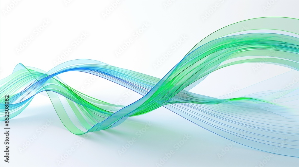 Green line wave abstract background Green line wave abstract background