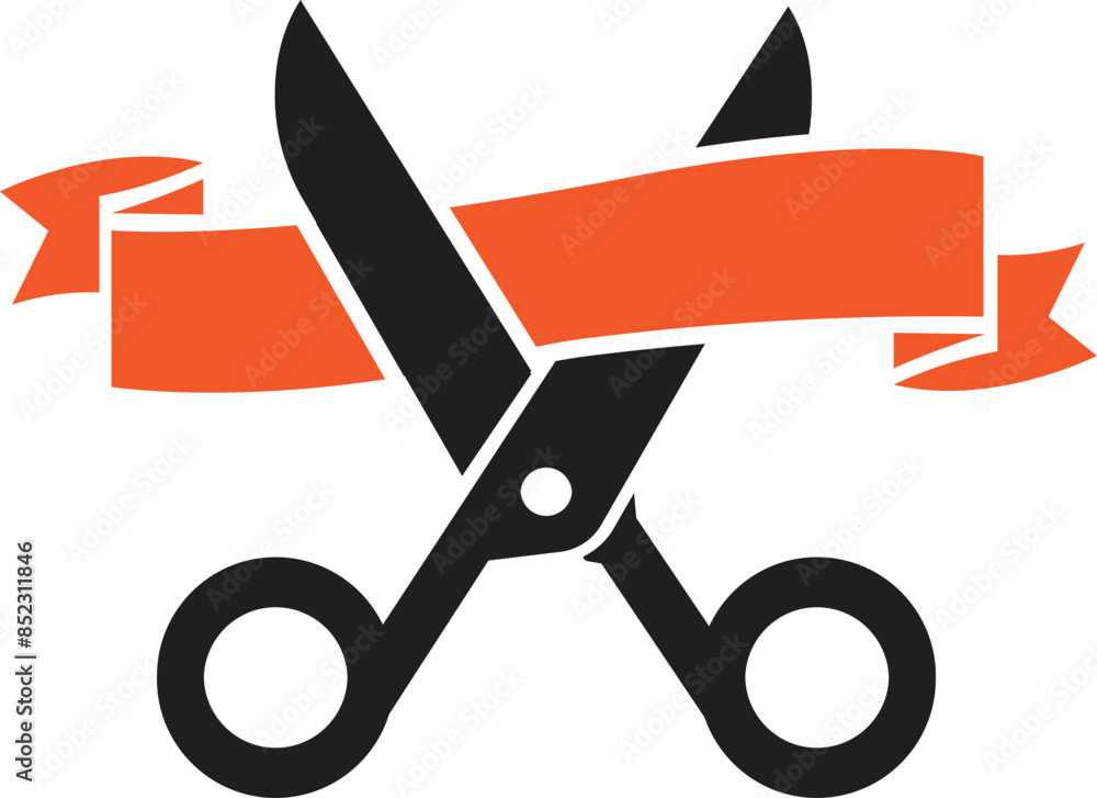Grand opening icon, ribon cutting icon Grand opening icon, ribon cutting icon