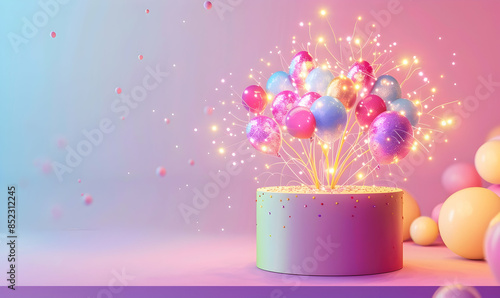 3d surprise fireworks copy space new year ballon happy new year 2025 © Ilham