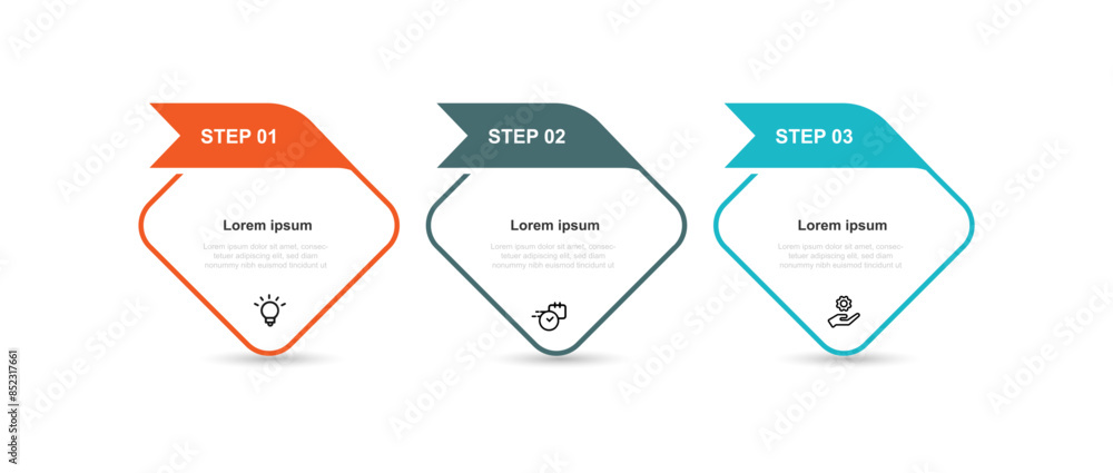 Design template infographic vector element with 3 step process or option suitable for web presentation and business information Design template infographic vector element with 3 step process or option suitable for web presentation and business information