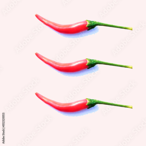 Red pepper on pastel background
