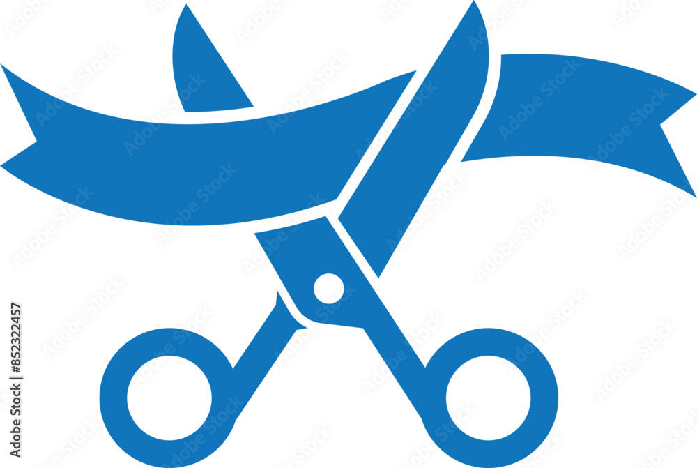 Grand opening icon, ribon cutting icon Grand opening icon, ribon cutting icon