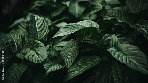 Wallpaper Mural a close up view of a plant with green leaves Torontodigital.ca