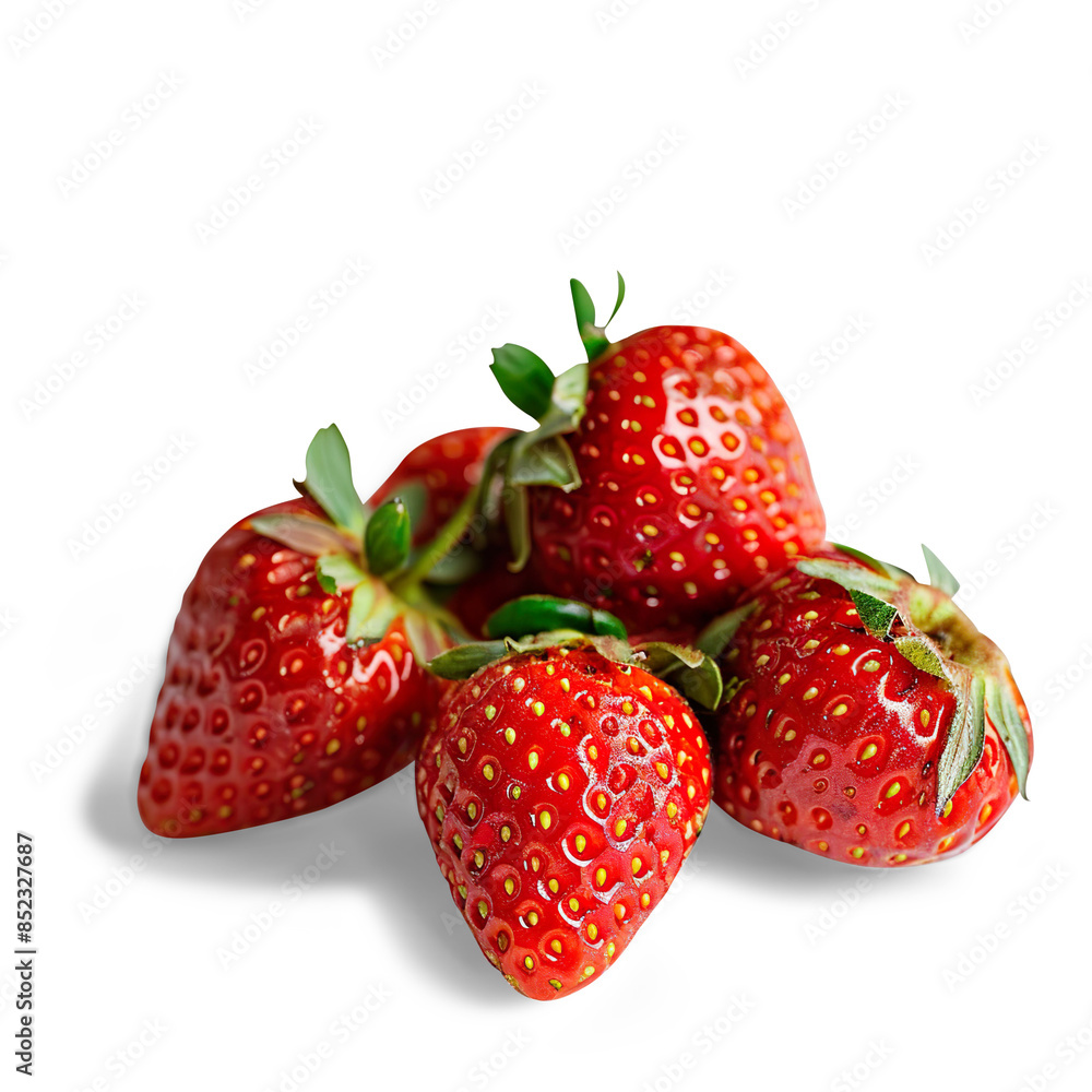 strawberries isolated on a transparent background strawberries isolated on a transparent background