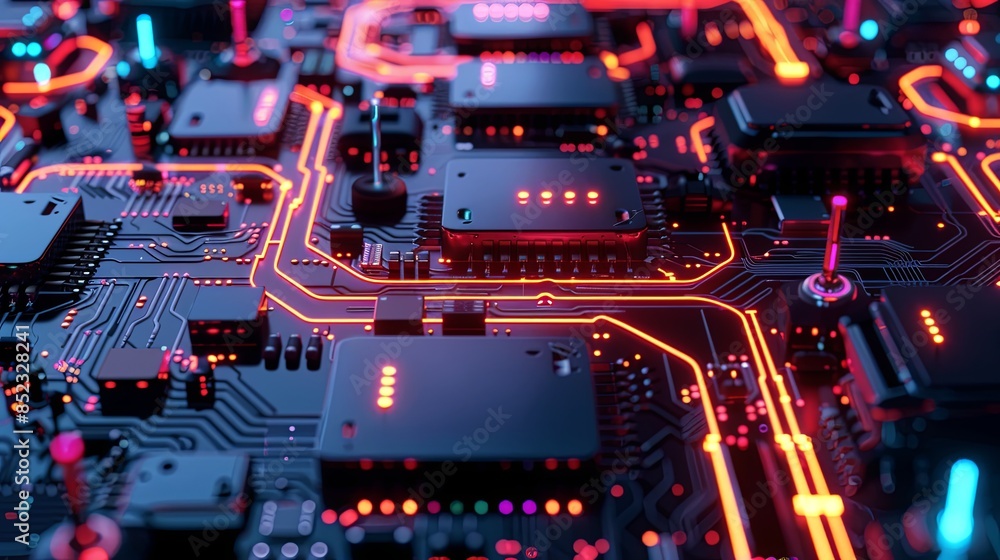 an abstract hardware board an abstract hardware board