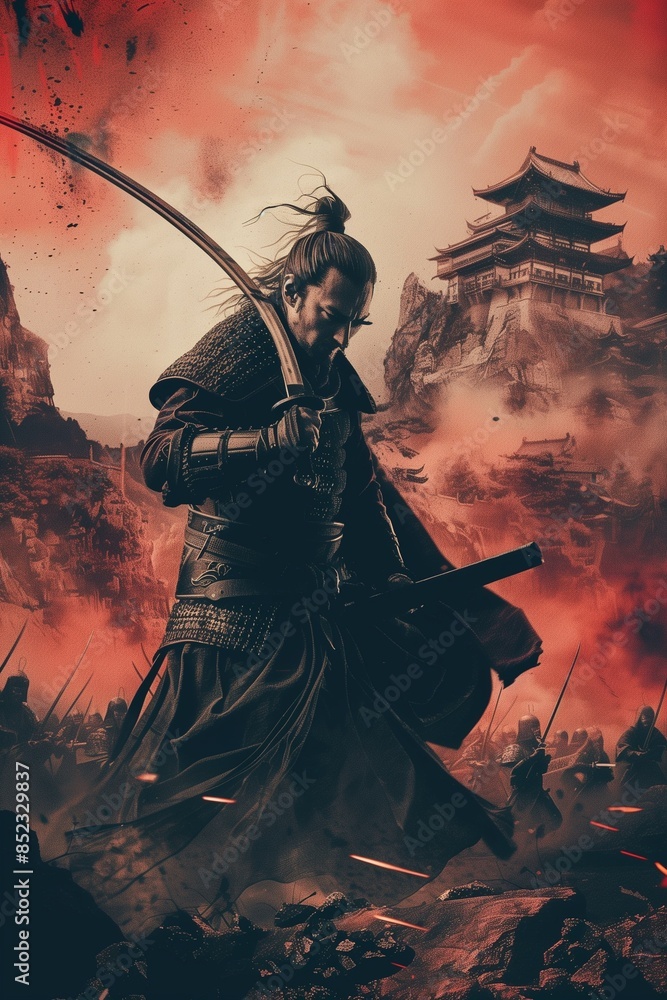 person with a sword Chinese action movie poster person with a sword Chinese action movie poster
