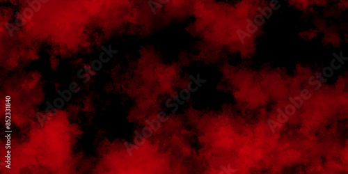 Red grunge textured wall background. Abstract background with Scary Red and black horror background. Textured Smoke. smoke vape rain dark red cloud and mist or smog fog exploding canvas background