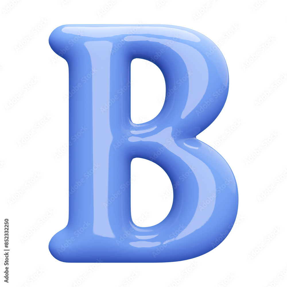 Blue 3D Font Letter B uppercase Blue 3D Font Letter B uppercase