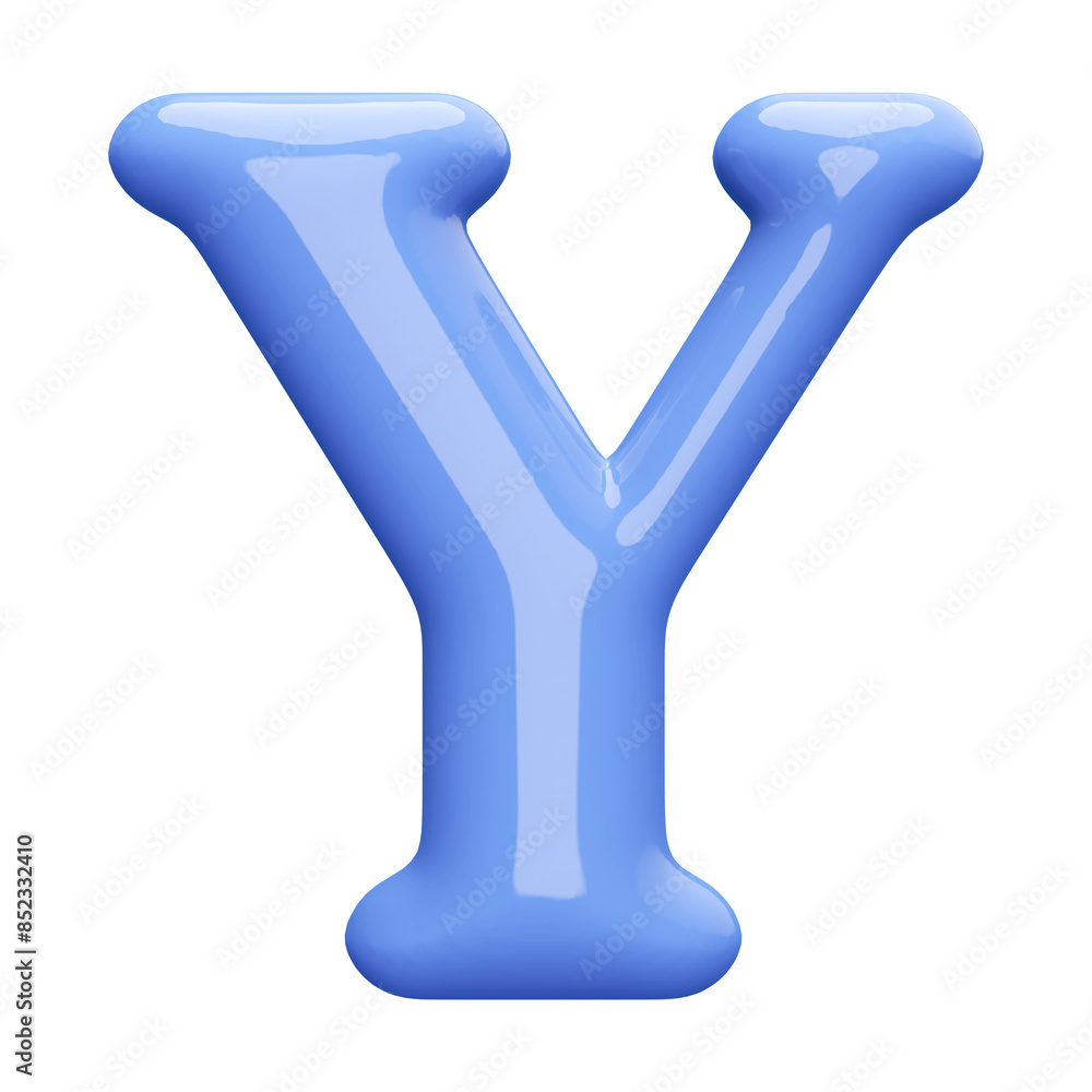 Blue 3D Font Letter Y uppercase Blue 3D Font Letter Y uppercase
