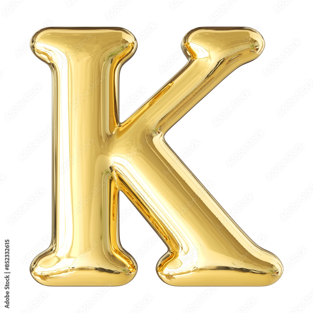 Gold 3D Font Letter K uppercase Gold 3D Font Letter K uppercase