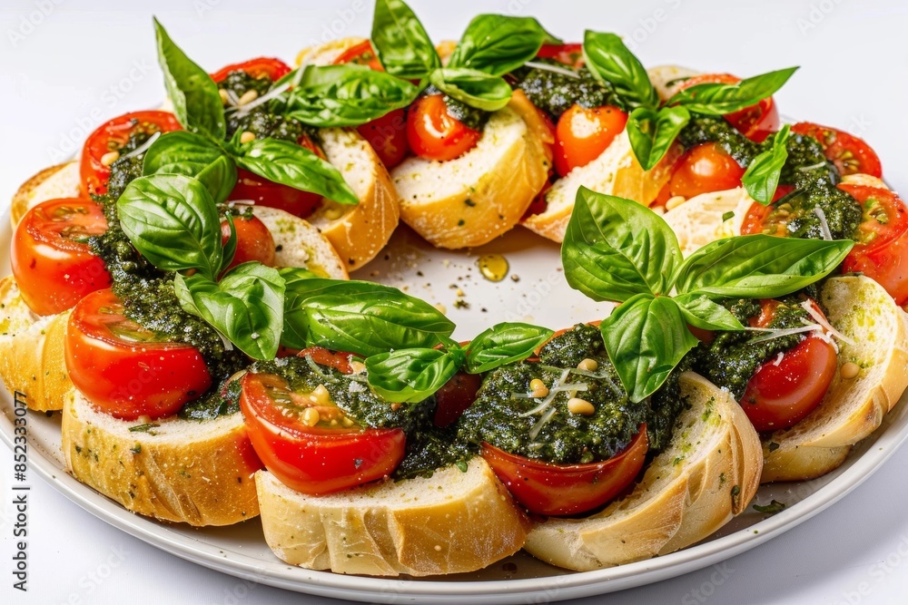 Tantalizing Caprese Wreath with Toasted Baguette Tantalizing Caprese Wreath with Toasted Baguette