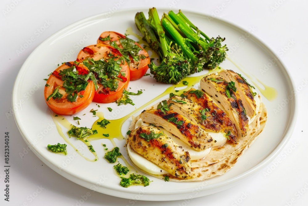 Caprese Mezza Luna and Chicken with Asiago Sauce - Perfectly paired dishes Caprese Mezza Luna and Chicken with Asiago Sauce - Perfectly paired dishes