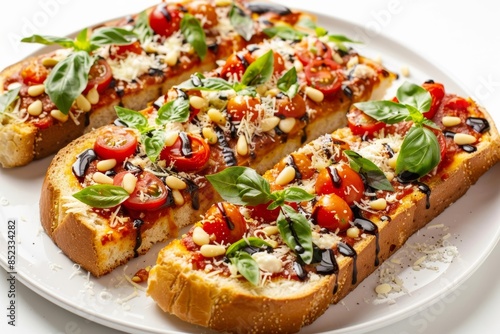 Vibrant Summer Caprese French Bread Pizzas with Cherry Tomatoes