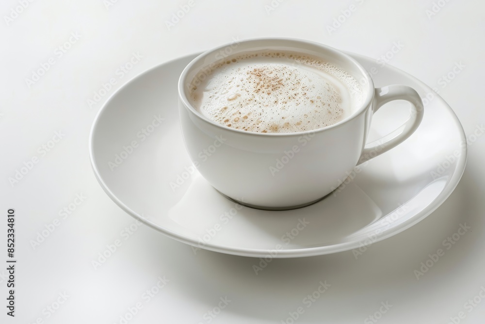 Cappuccino Cup Tea-Chino: Aromatic Herbal Tea and Creamy Steamed Milk Cappuccino Cup Tea-Chino: Aromatic Herbal Tea and Creamy Steamed Milk