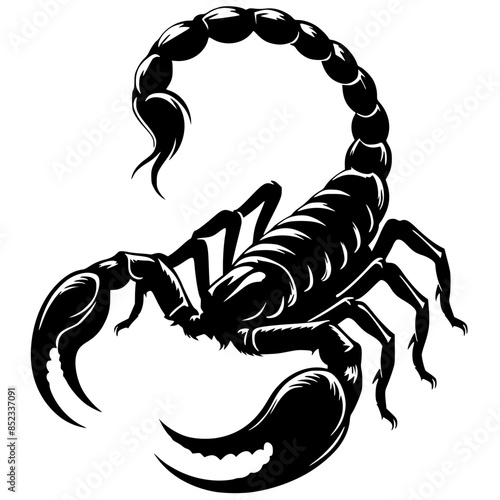 Silueta de escorpión venenosa