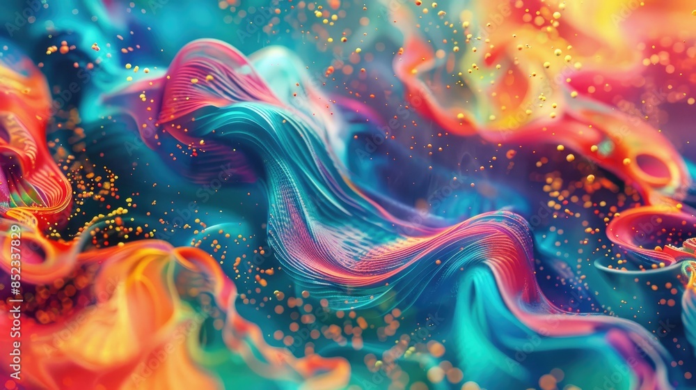 Energetic and lively image with colorful patterns ideal for captivating backgrounds Energetic and lively image with colorful patterns ideal for captivating backgrounds