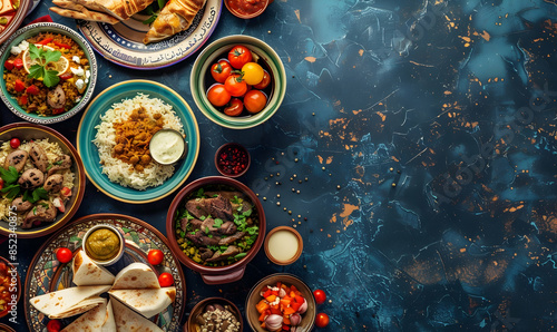 Arabic Cuisine Middle Eastern traditional lunc eid al adha photo