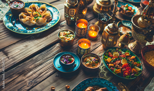 Arabic Cuisine Middle Eastern traditional lunc eid al adha photo