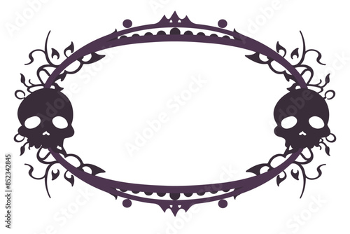 ハロウィンをイメージしたドクロのフレーム