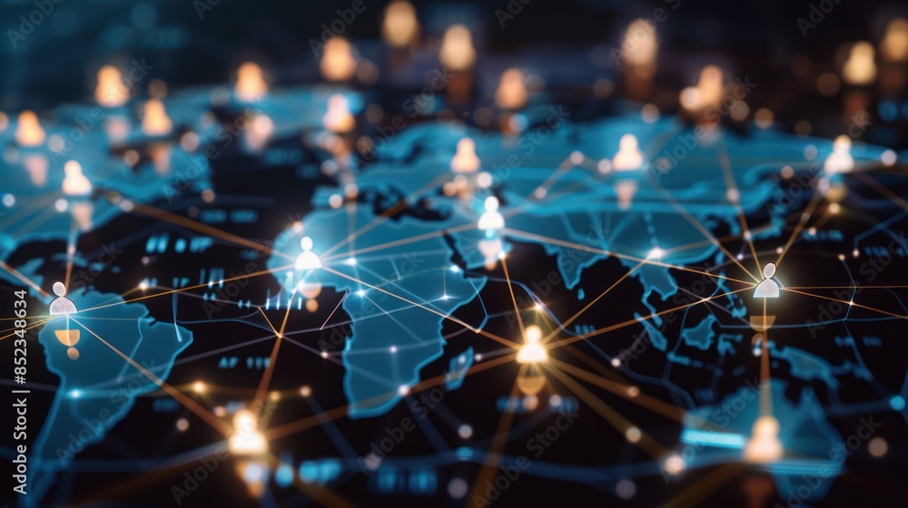 Global Network Connections: A Visual Representation of Interconnectedness