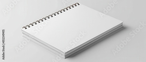 clean notebook mockup, spiralbound, blank cover