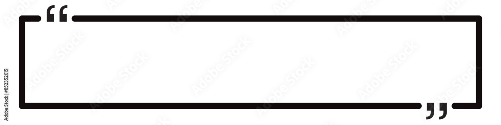 Quote box frame. Text blog information block icon .Quote info box quotation icon. vector illustration. white background. Quote box frame. Text blog information block icon .Quote info box quotation icon. vector illustration. white background.