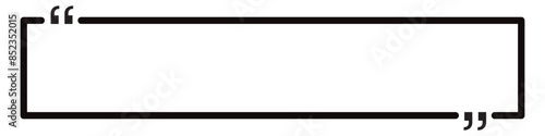 Quote box frame. Text blog information block icon .Quote info box quotation icon. vector illustration. white background.