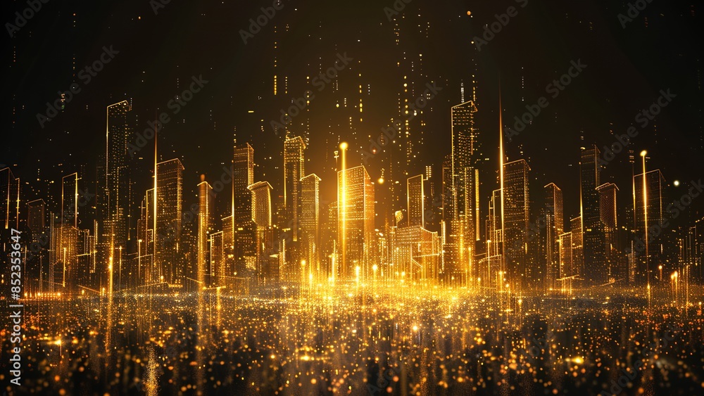 digital city in the night digital city in the night