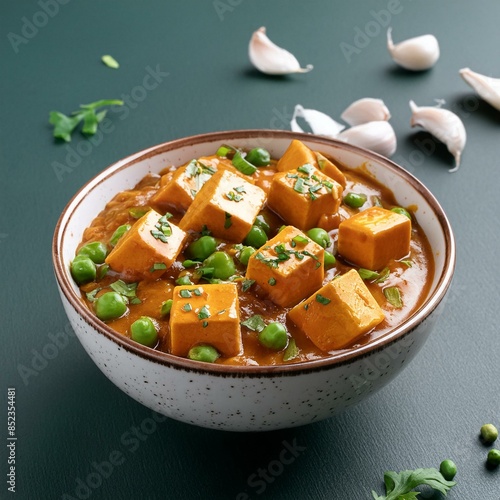 Indian delicious cuisine matar paneer photo