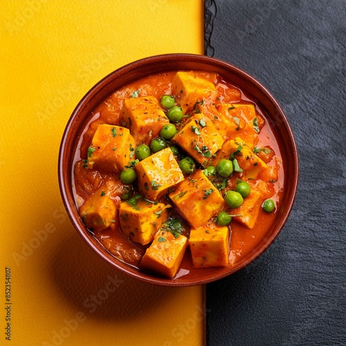 Indian delicious cuisine matar paneer photo