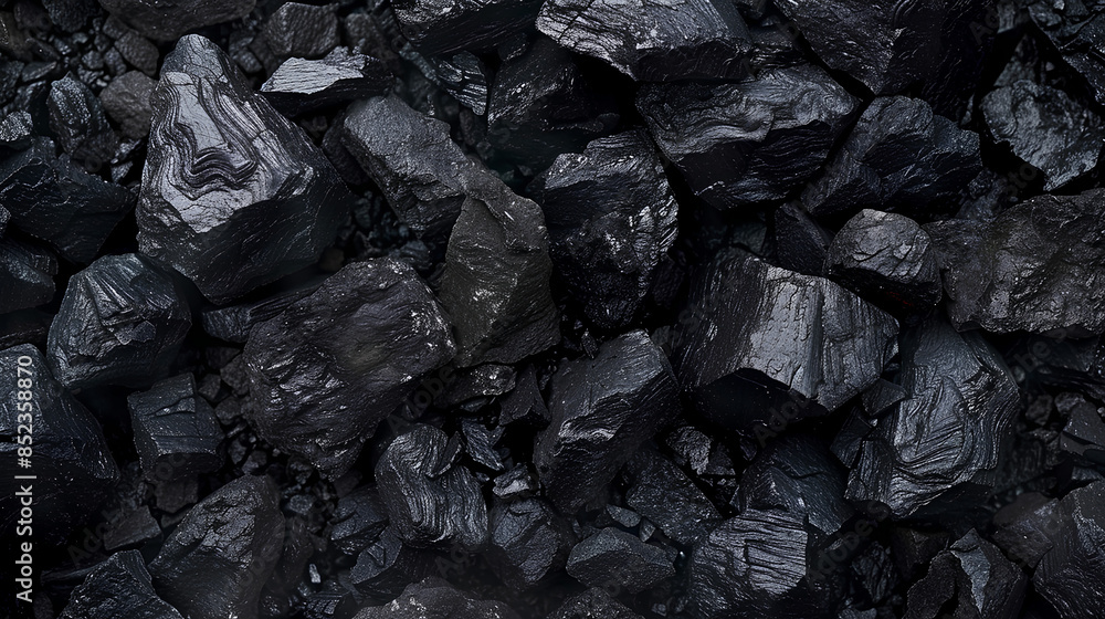 A pile of black coal with dark gray colors, creating an atmosphere of mystery and intensity. The texture is rugged and rough, showcasing the natural beauty of these raw materials. A pile of black coal with dark gray colors, creating an atmosphere of mystery and intensity. The texture is rugged and rough, showcasing the natural beauty of these raw materials.
