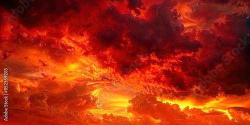 Fiery Sunset Cloudscape