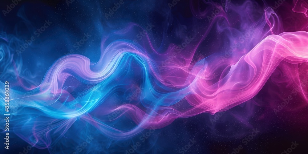 Abstract Cosmic Swirls of Blue and Pink Abstract Cosmic Swirls of Blue and Pink