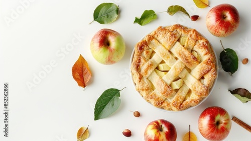 Wallpaper Mural Apple pie against a white backdrop Torontodigital.ca