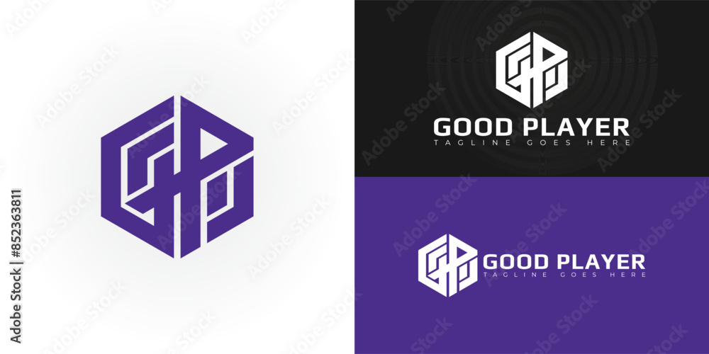 Abstract initial hexagon letters GP or PG logo in purple color isolated on multiple background colors. The logo is suitable for golf project logo vector design illustration inspiration templates. Abstract initial hexagon letters GP or PG logo in purple color isolated on multiple background colors. The logo is suitable for golf project logo vector design illustration inspiration templates.